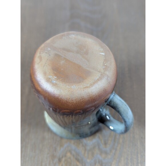 VTG Pottery Craft Face Mug Handcrafted Stoneware 70s 80s Whimsical Earth Tones - Picture 8 of 8